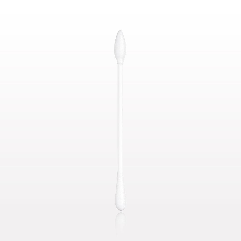 Dual Ended Point/Round Tip Swab with White Handle