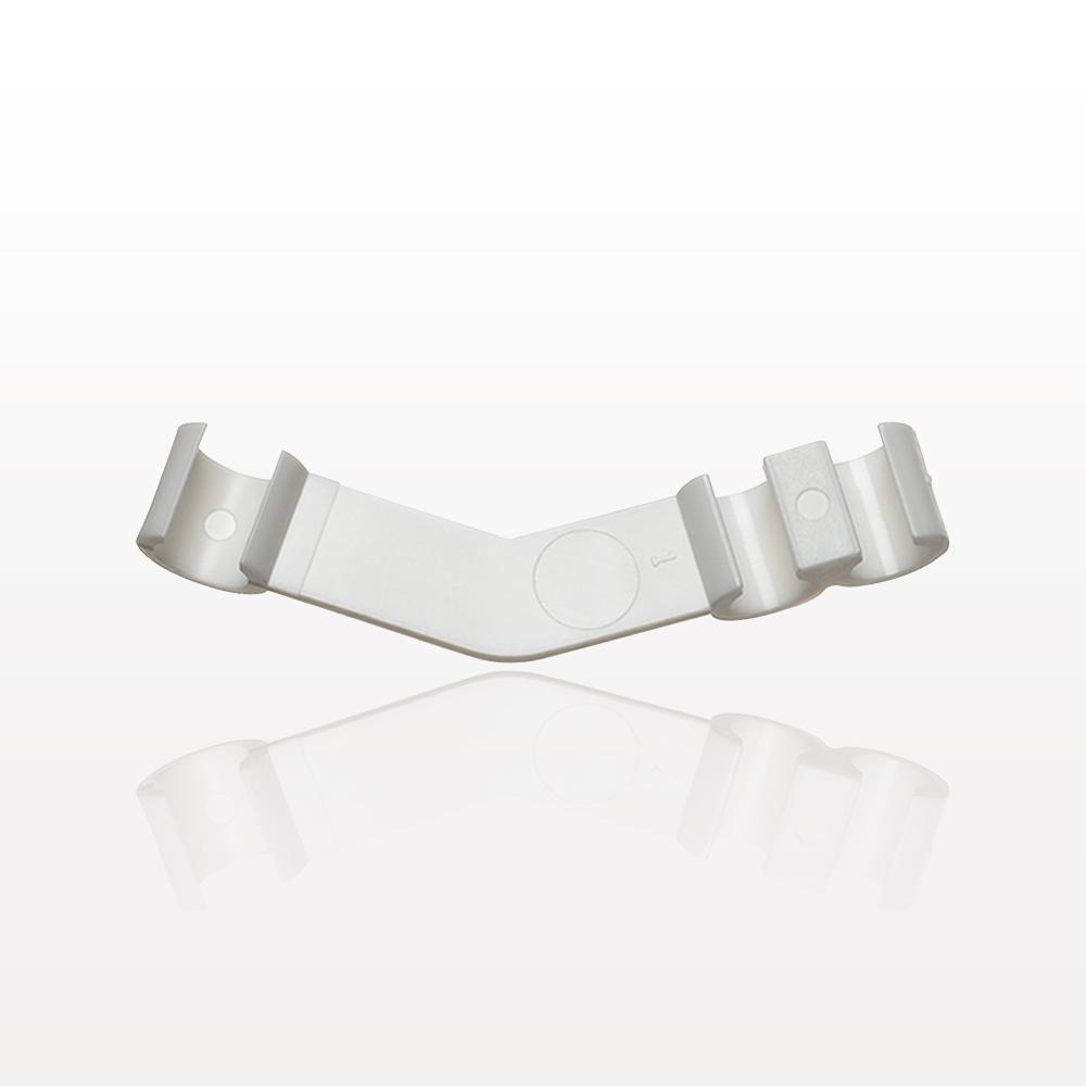 3-Channel Multi-Cavity Clip, Angled, White