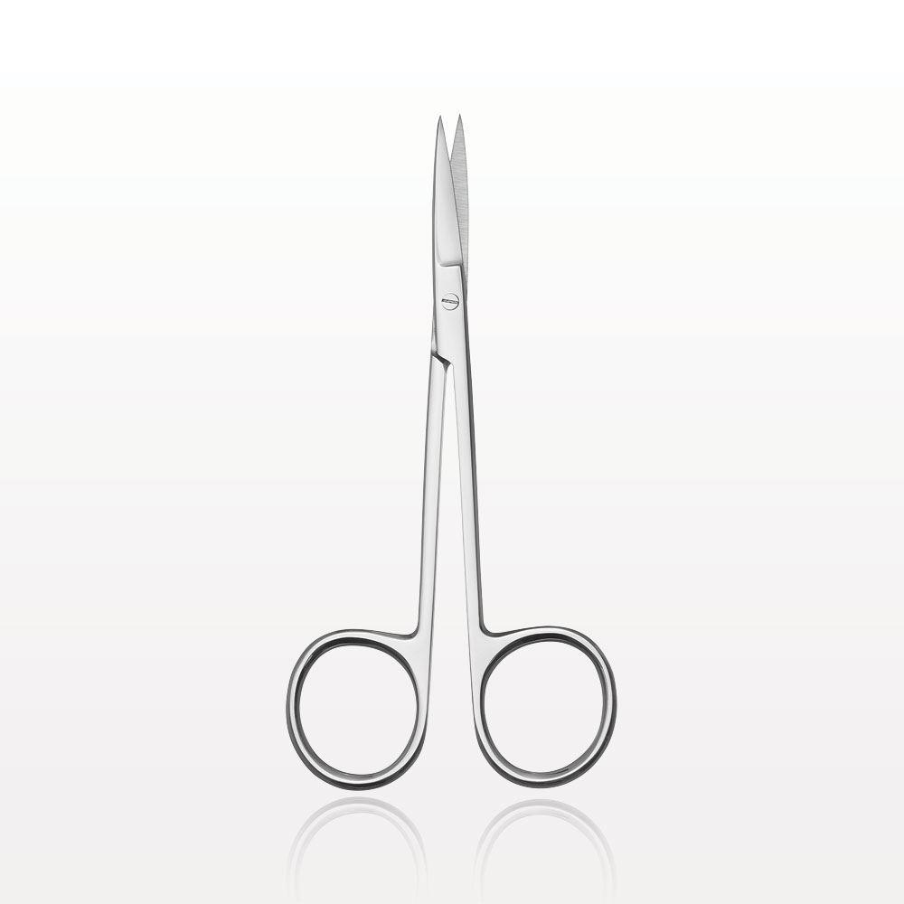 Single-Use Straight Iris Scissors, Mirror Finish