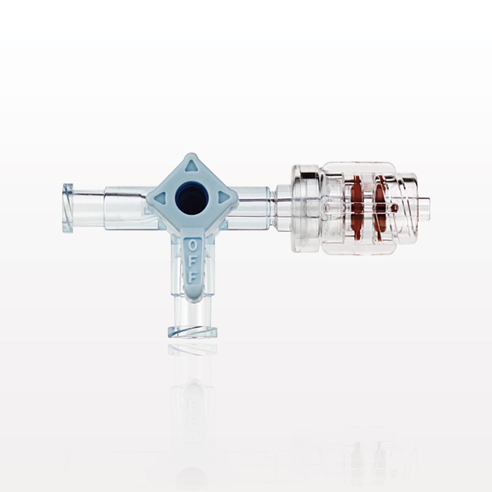 3-Way Stopcock, 2 Female Luer Locks, Rotating Male Luer Lock