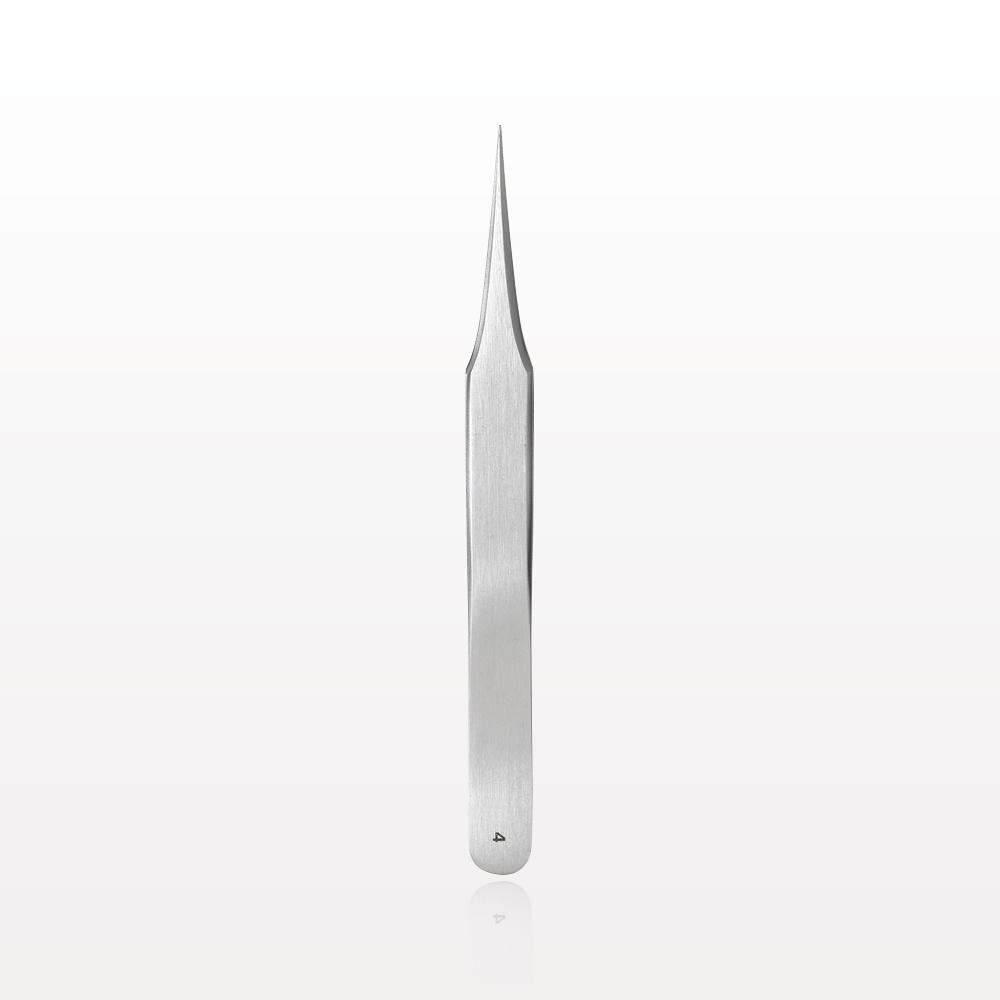 Single-Use Tweezer Forceps, Jewelers #4, Satin Finish