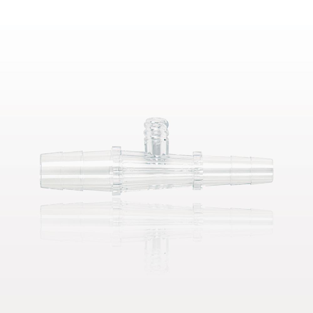 Straight Connector, Reducer, Barbed, Female Luer Lock Side Port, Clear