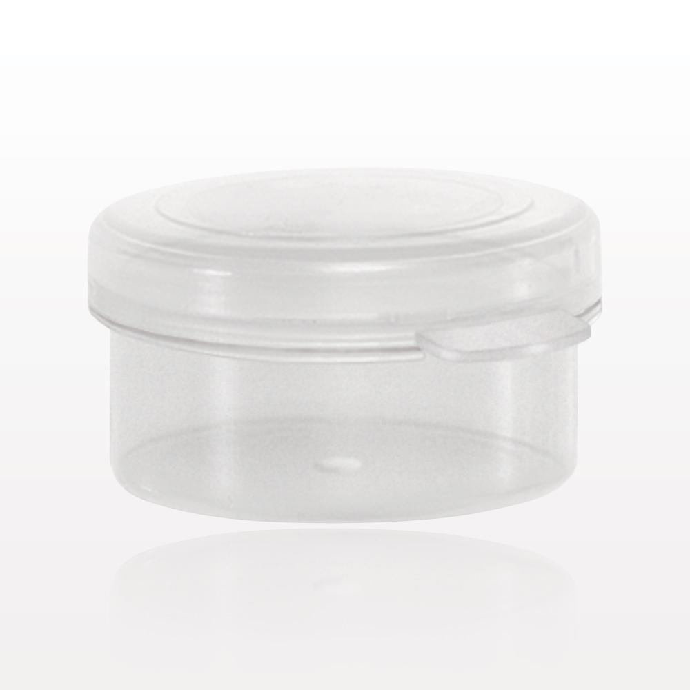 Clear Round Hinged Jar