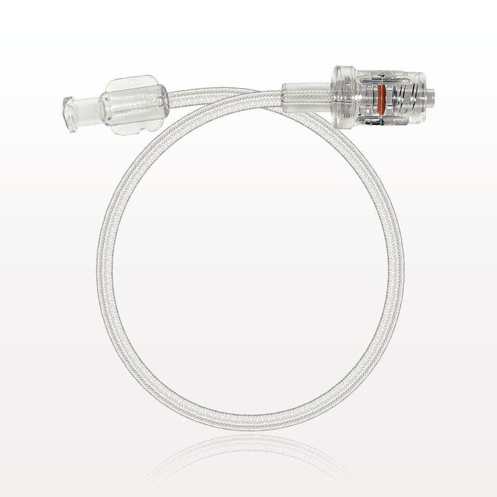 High-Pressure Braided Extension Line, Female Luer Lock to Rotating Male Luer Lock