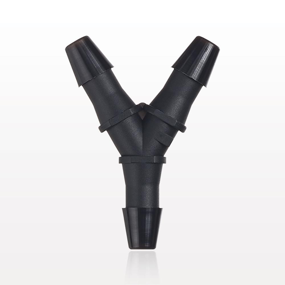 Y Connector, Barbed, Black