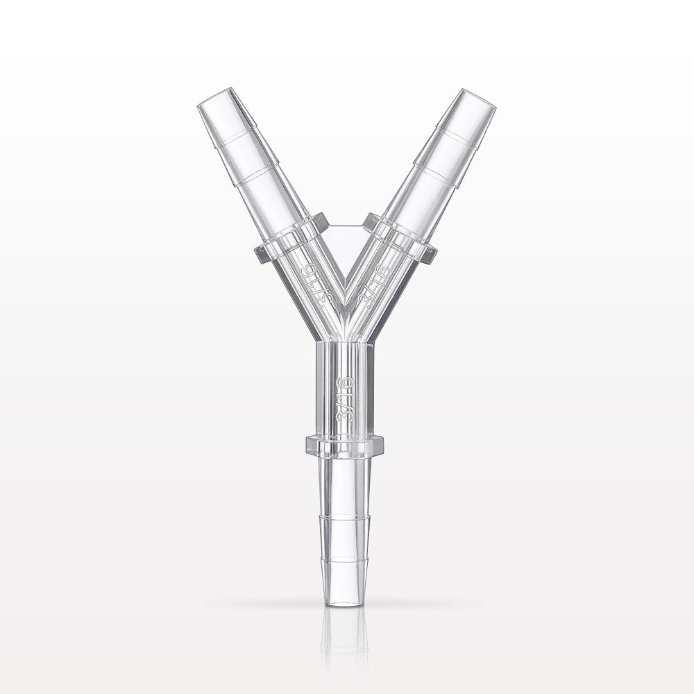 Y Connector, Barbed, Clear