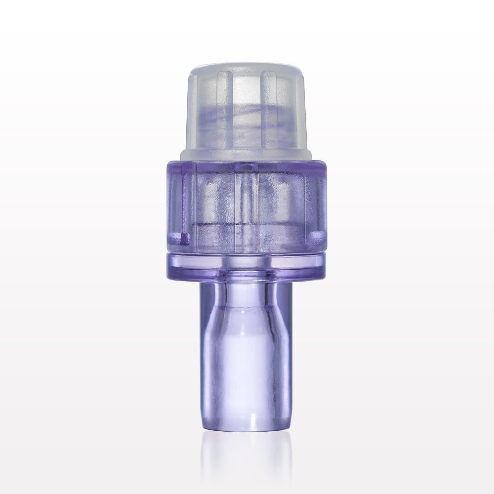 Needleless Injection Site, Swabbable with Hermetic Seal, Female Luer Lock, Cap, Tubing Port