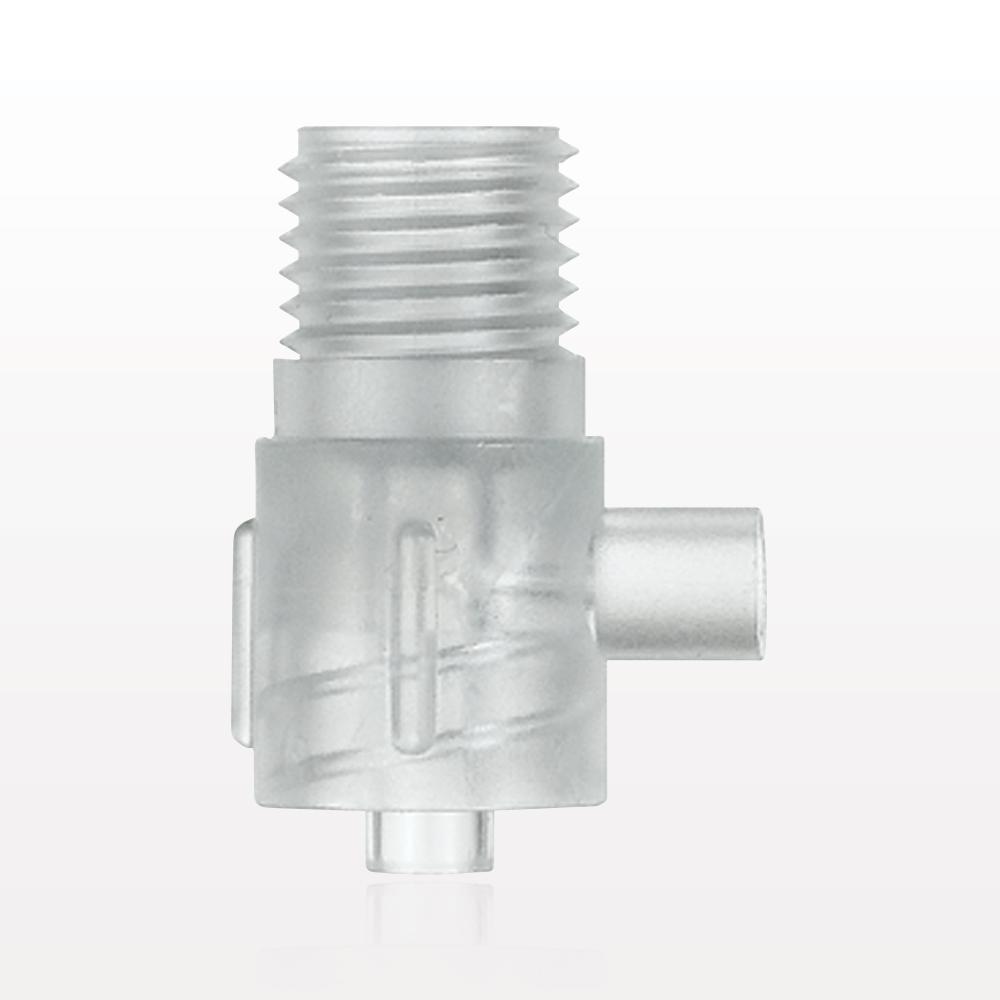 Tuohy Borst Adapter Body, Male Luer Lock with Sideport