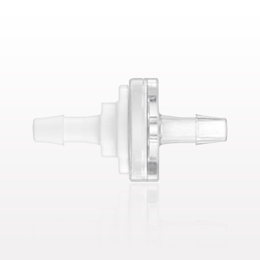 Check Valve, White Inlet, Clear Outlet, Barbed