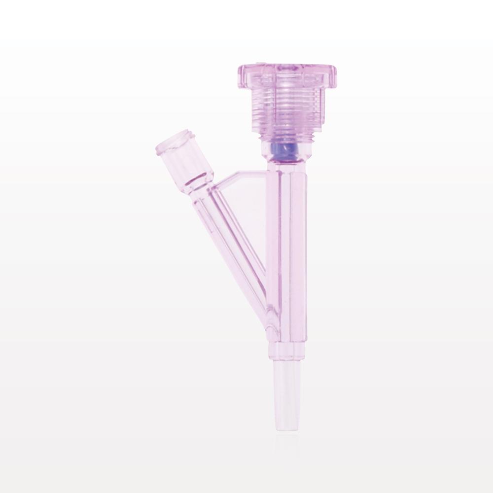 Hemostasis Valve Y Connector, Male Luer Slip, Female Luer Lock Sideport