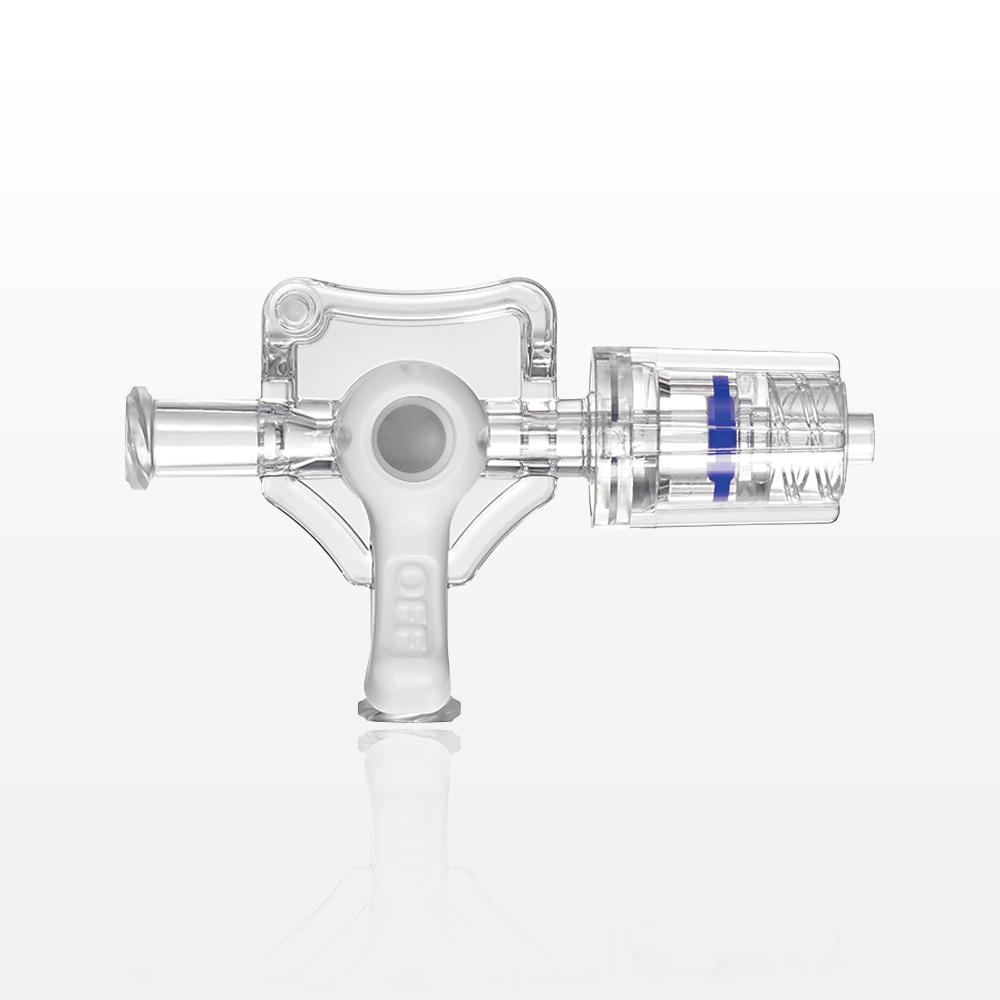 3-Way Stopcock, 2 Female Luer Locks, Rotating Male Luer Lock