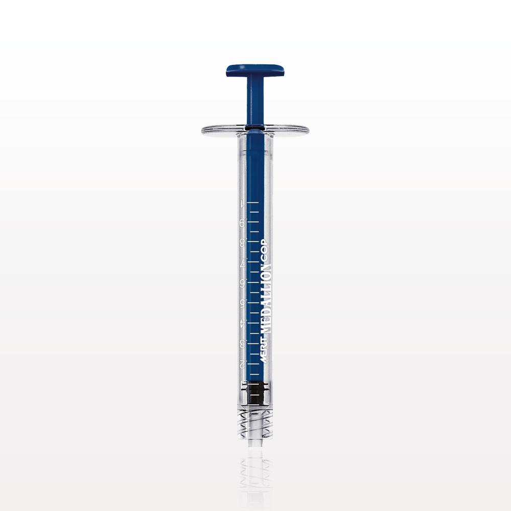 Medallion® COP Syringe, Male Luer Lock, Blue, 192/Box