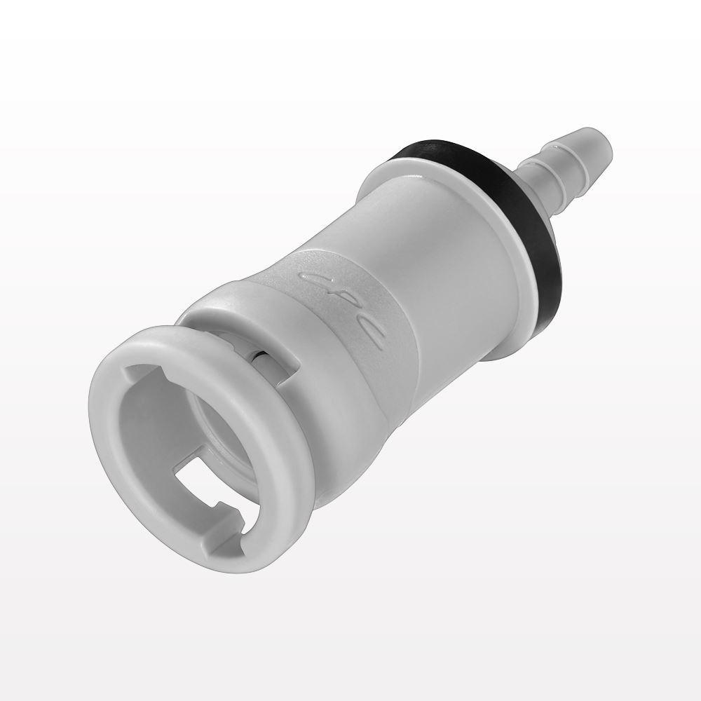 NS212 Connector, Body, Valved, Barbed