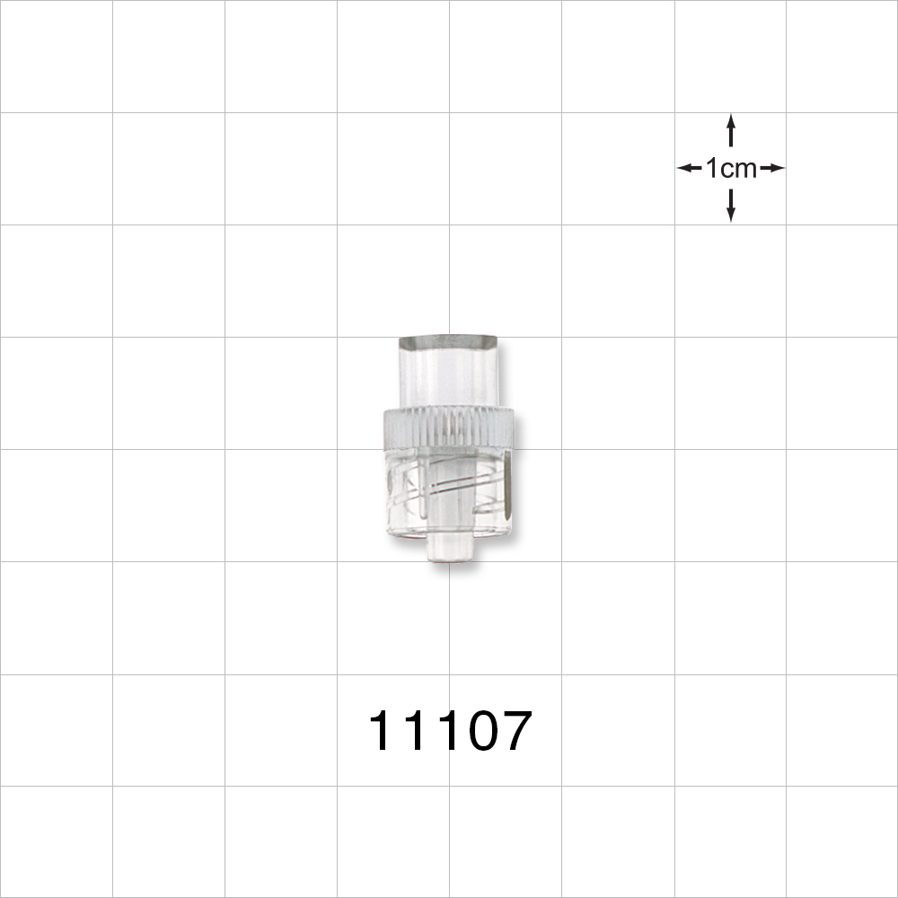 Male Luer Lock, Tubing Port, Clear