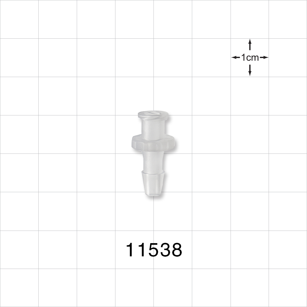 Female Luer Lock Connector, Barbed, Natural