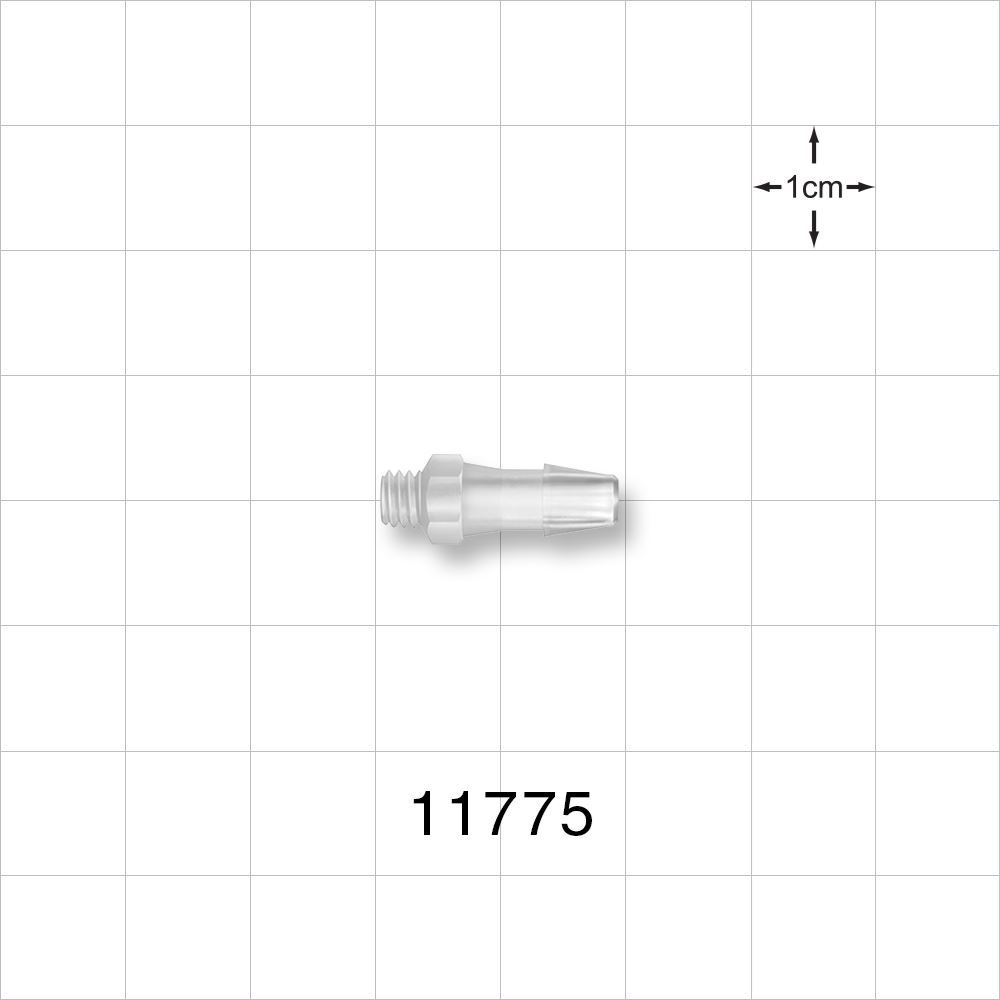 Threaded  Connector, Barbed, Natural