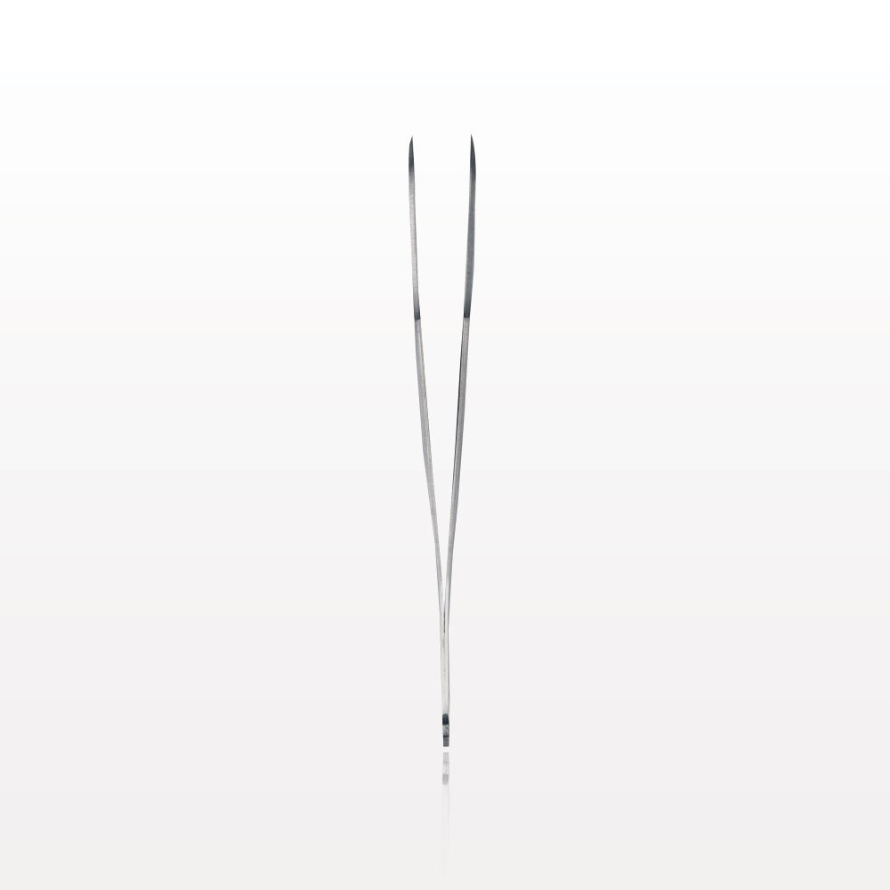 Single-Use Tweezer Forceps, Fine Tips, Curved, Satin Finish