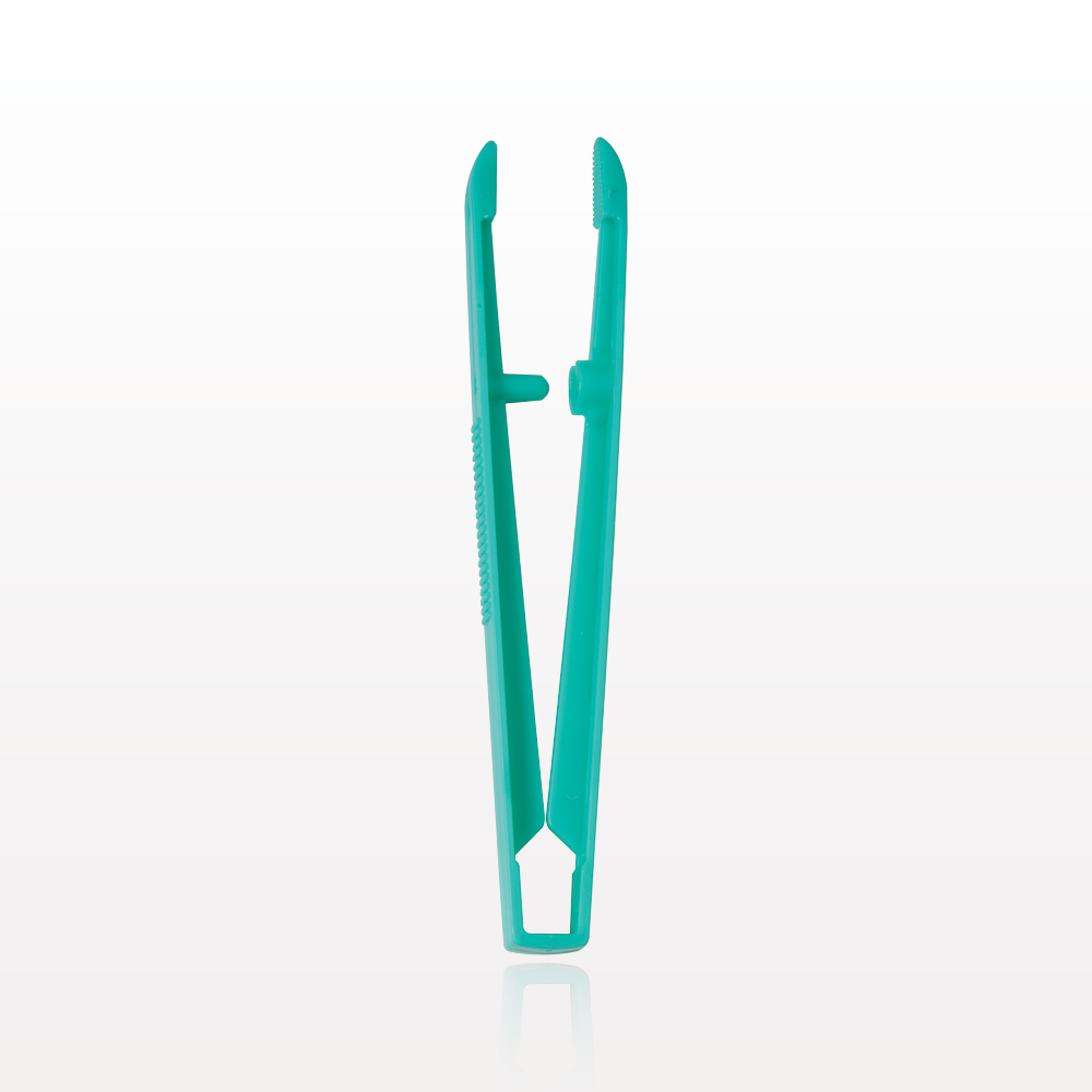 Single-Use Tweezer Forceps, Teal