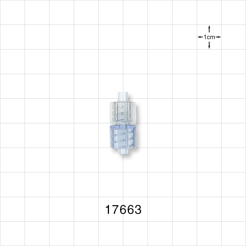 Male Luer Lock to Male Luer Lock w/Spin Lock, Clear