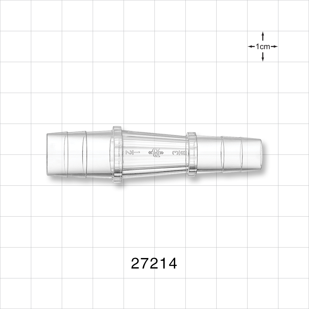 Straight Connector, Reducer, Barbed, Natural