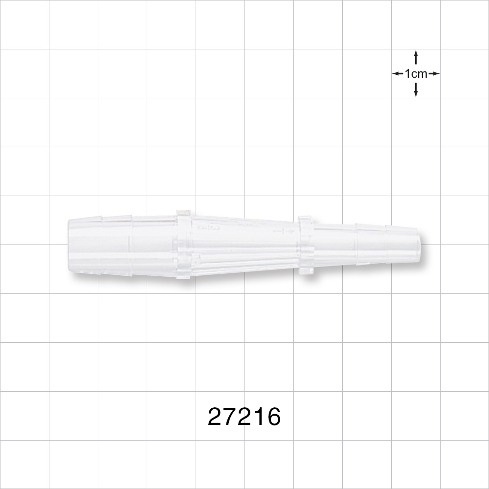 Straight Connector, Reducer, Barbed, Natural