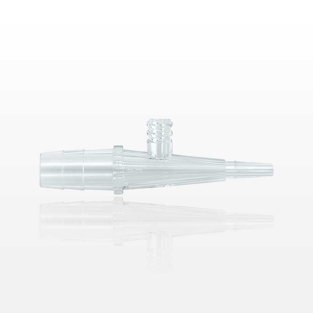 Straight Connector, Reducer, Barbed, Male Luer Slip, Female Luer Lock Side Port, Clear