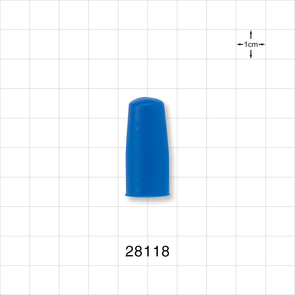 Urinary Connector Cap, Vented, Blue