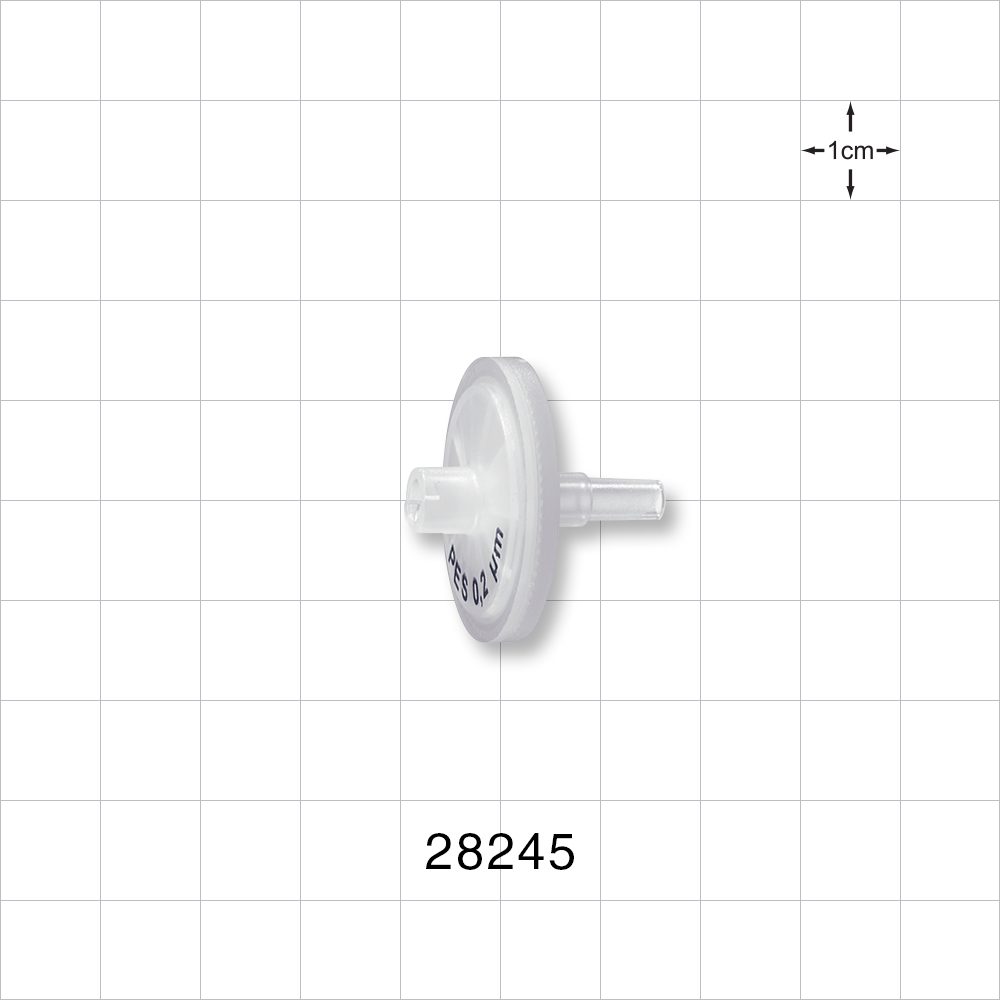 Hydrophilic Filter, Female Luer Lock Inlet, Male Luer Slip Outlet