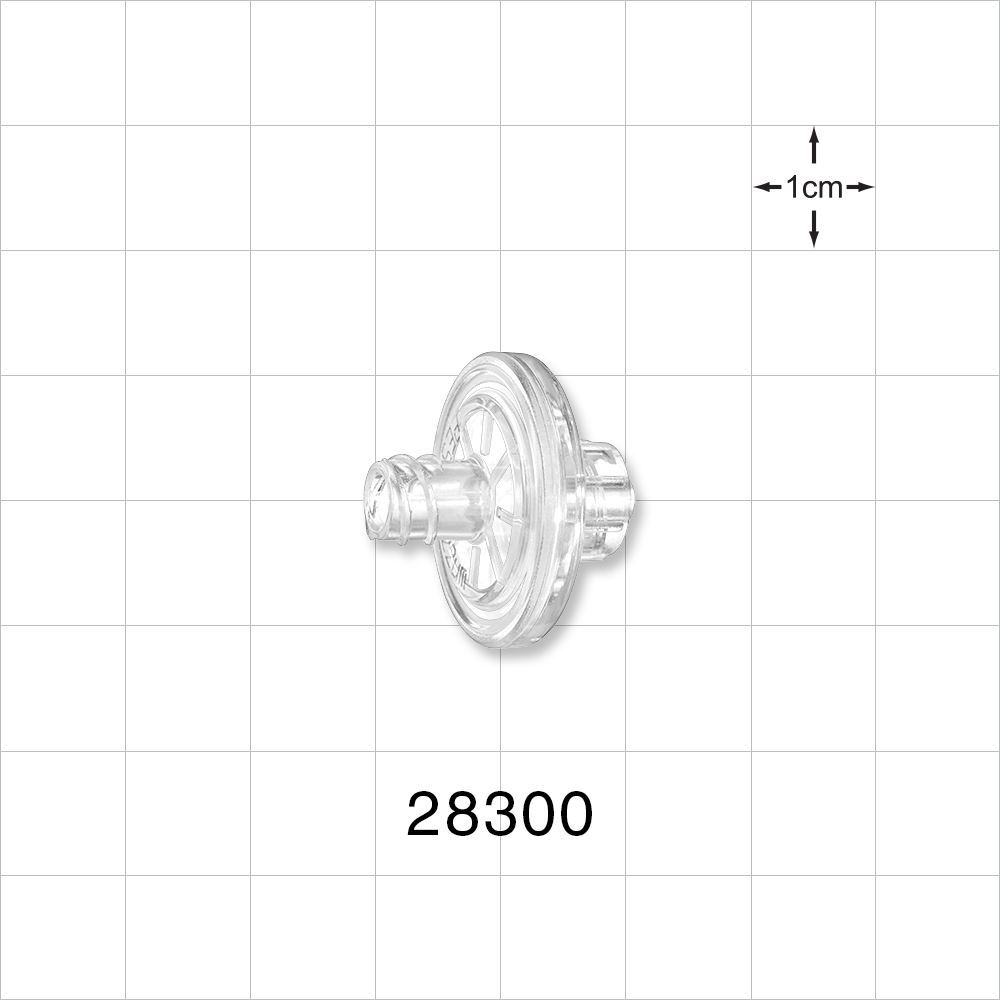 Hydrophobic Filter, Female Luer Lock Inlet, Male Luer Lock Outlet