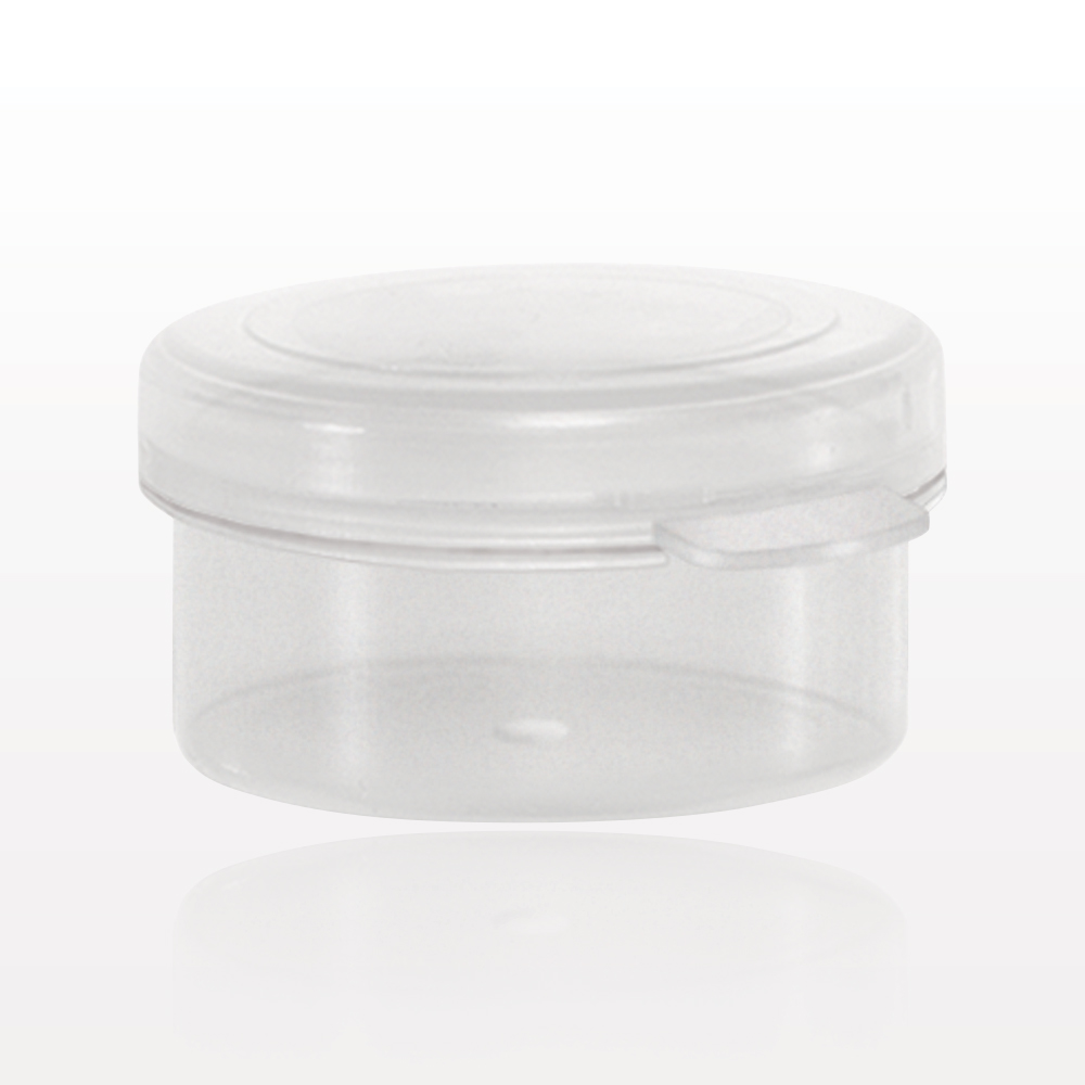 Clear Round Hinged Jar