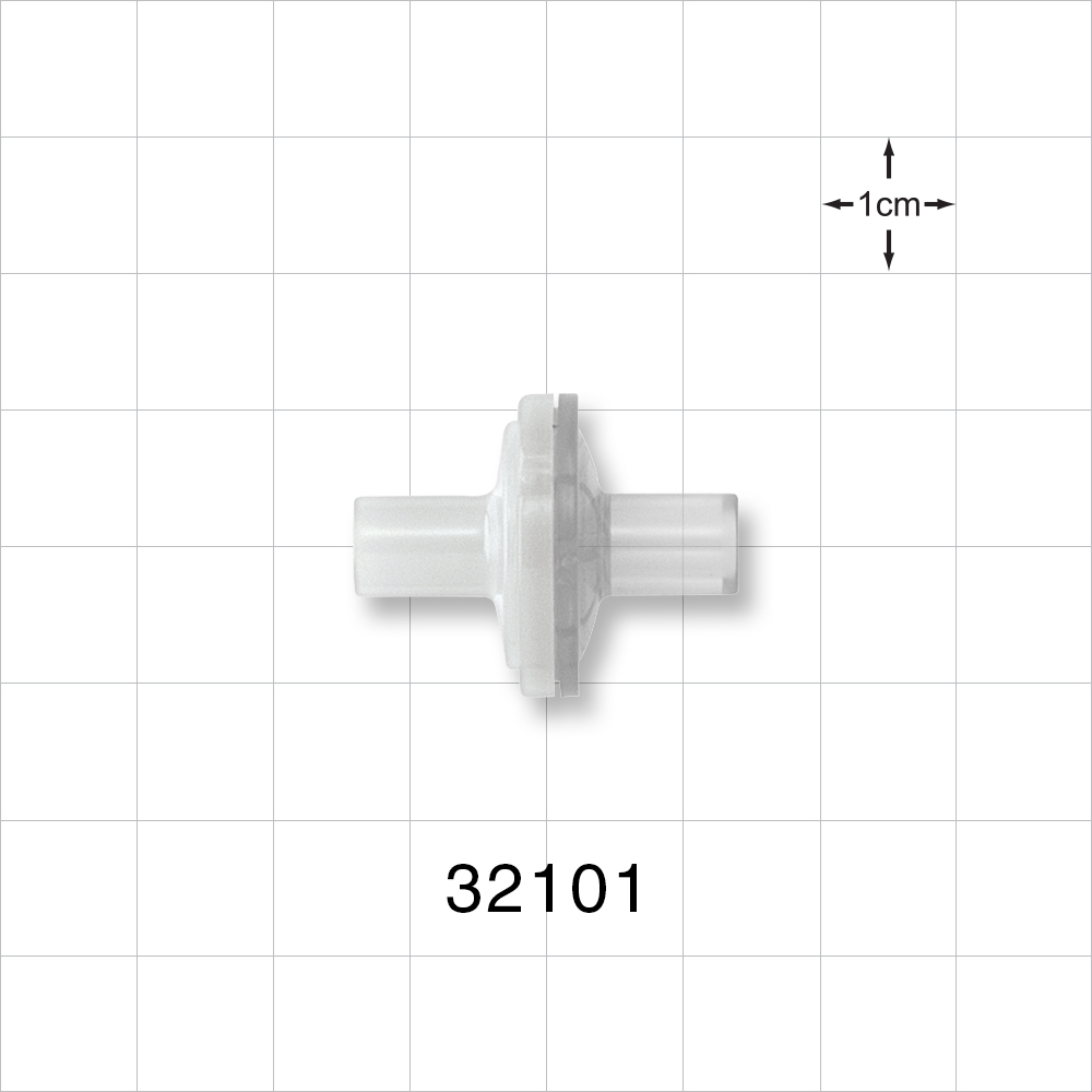 Transducer Protector, White Inlet, Clear Outlet