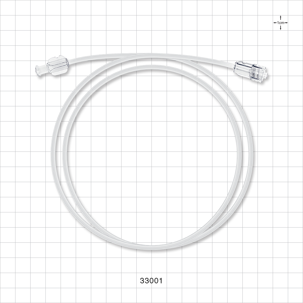 High-Durometer Extension Line, Female Luer Lock to Male Luer Lock