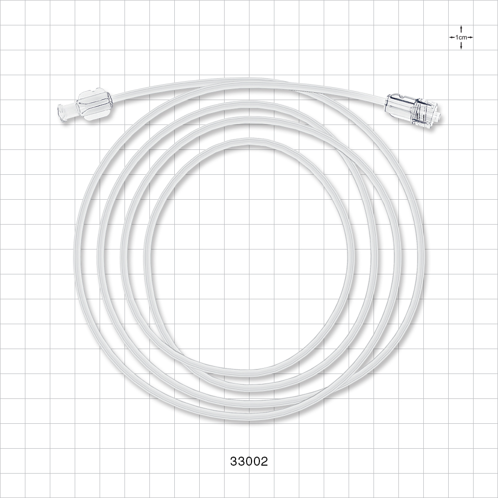 High-Durometer Extension Line, Female Luer Loc to Male Luer Lock