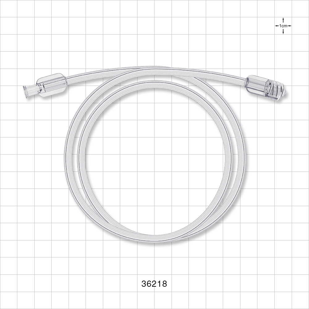 Bonded Non-Braided, High-Pressure Extension Line, Female Luer Lock to Male Luer Lock