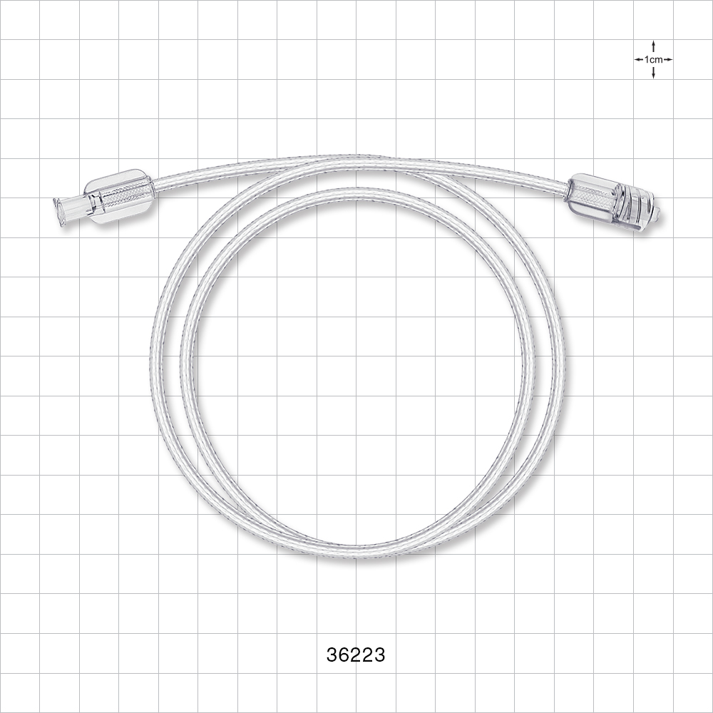 Bonded Braided High-Pressure Extension Line, Female Luer Lock to Male Luer Lock