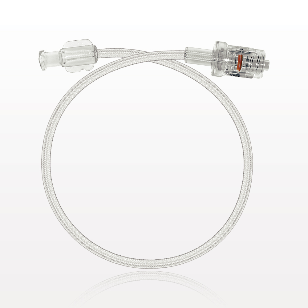 Bonded Braided High-Pressure Extension Line, Female Luer Lock to Rotating Male Luer Lock