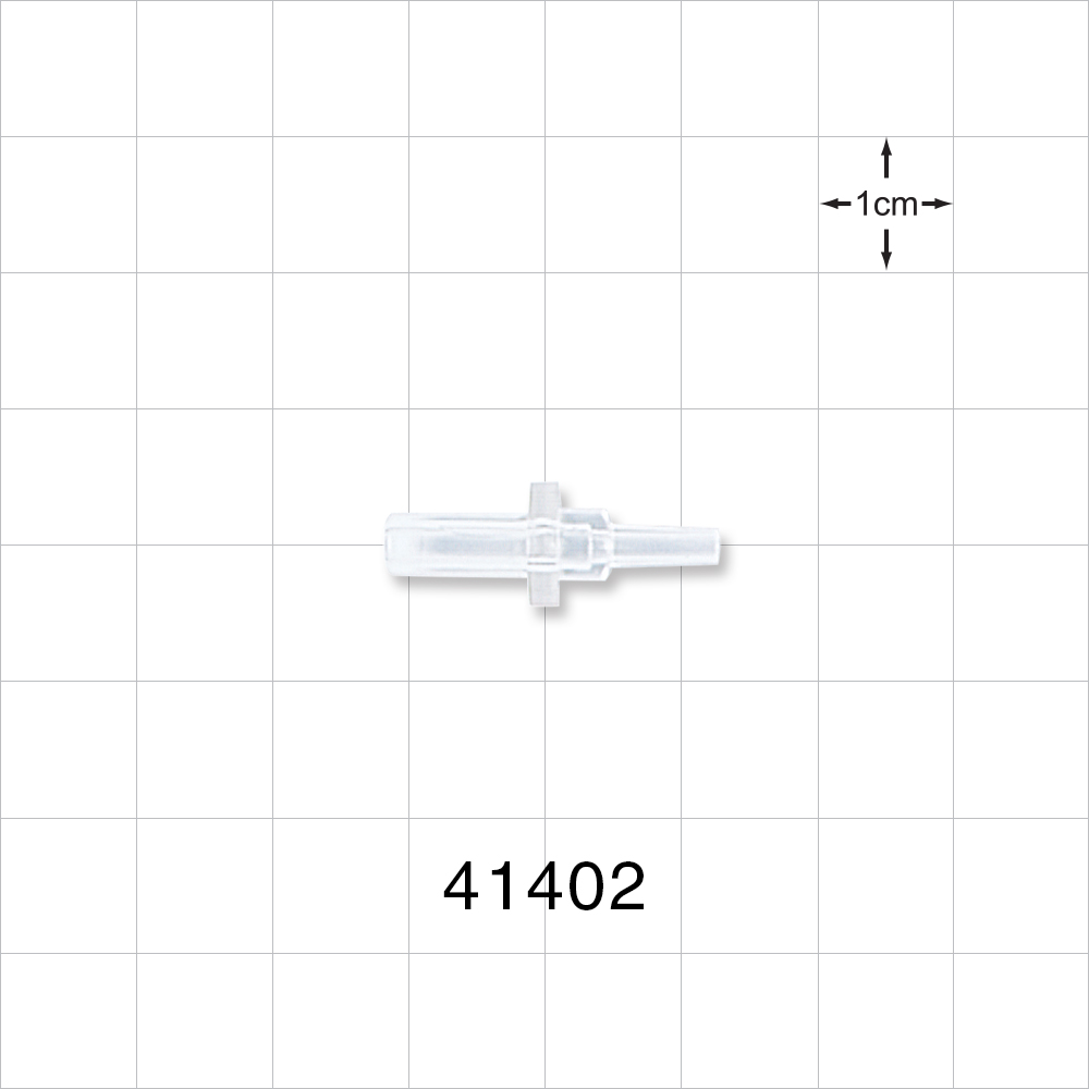 Straight Connector, Reducer, Tubing Port, Clear