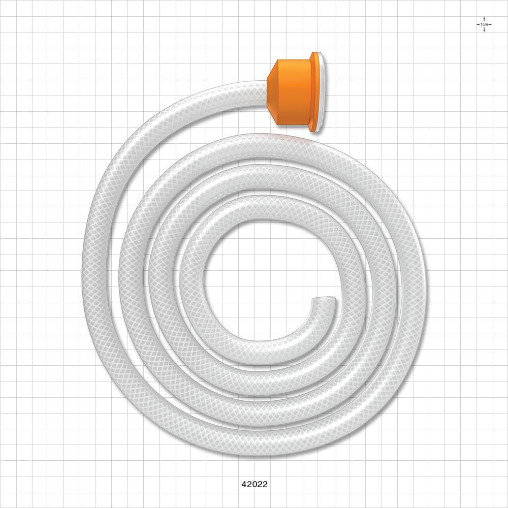 Molded Sanitary Flange Component, AdvantaSil® APSH Braid-Reinforced Silicone Tubing