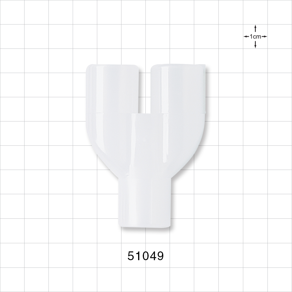 Y Connector, Parallel, Tubing Ports, Natural