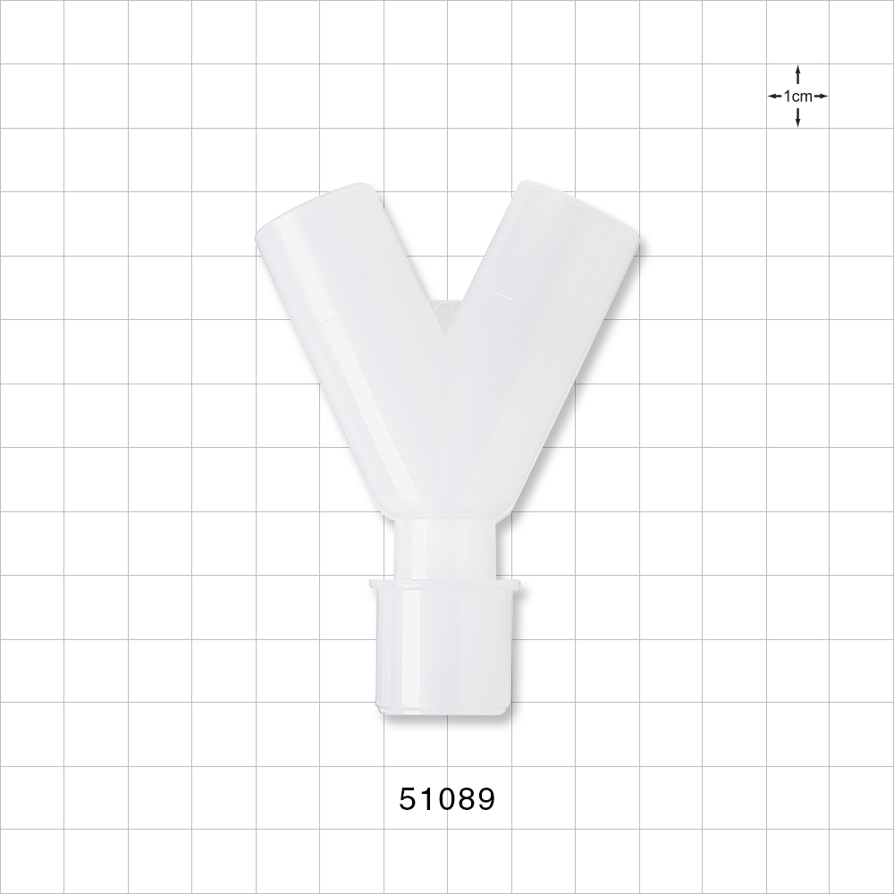 Y Connector, Tubing Ports, Natural