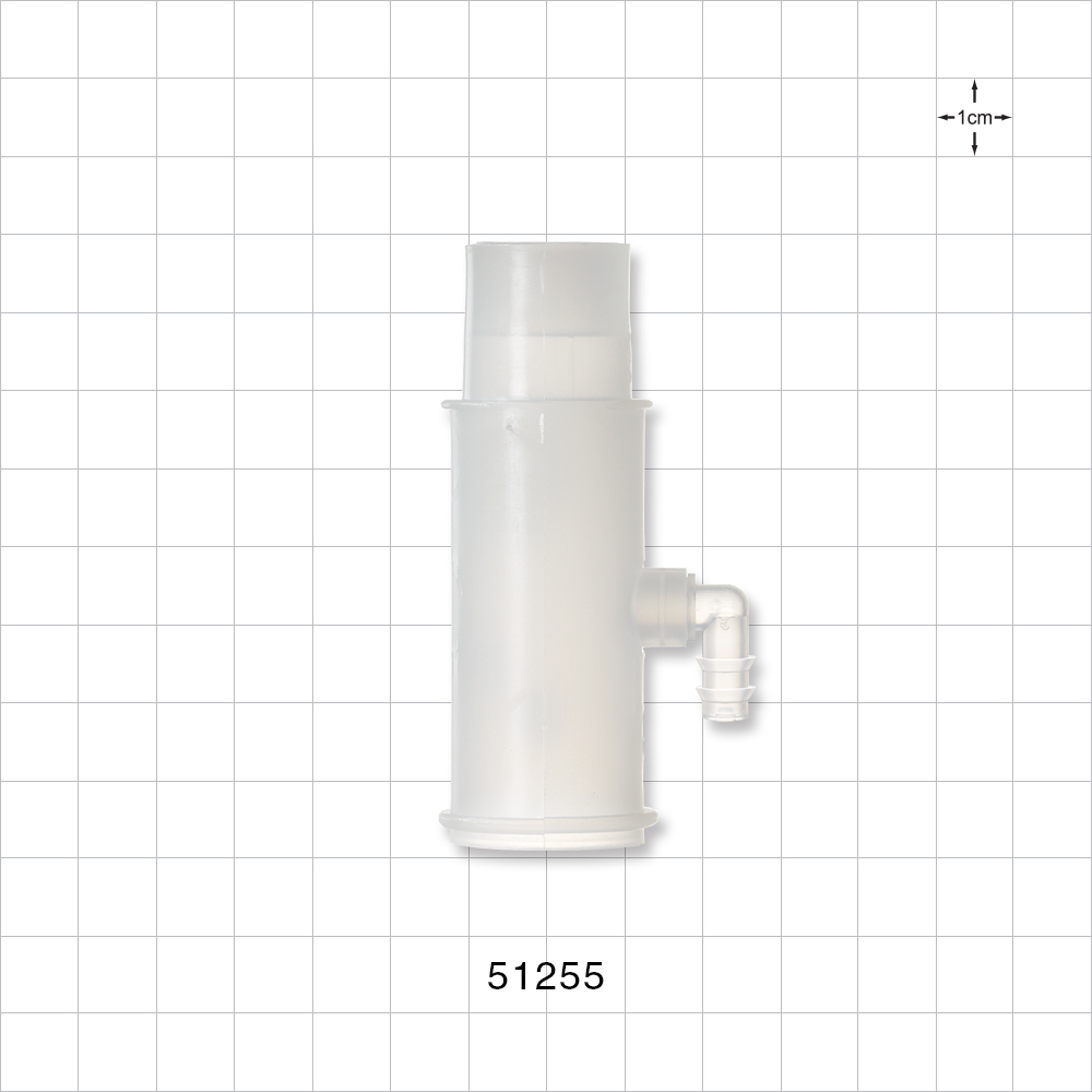 Straight Connector, Tubing Port, Barbed Side Port, Natural