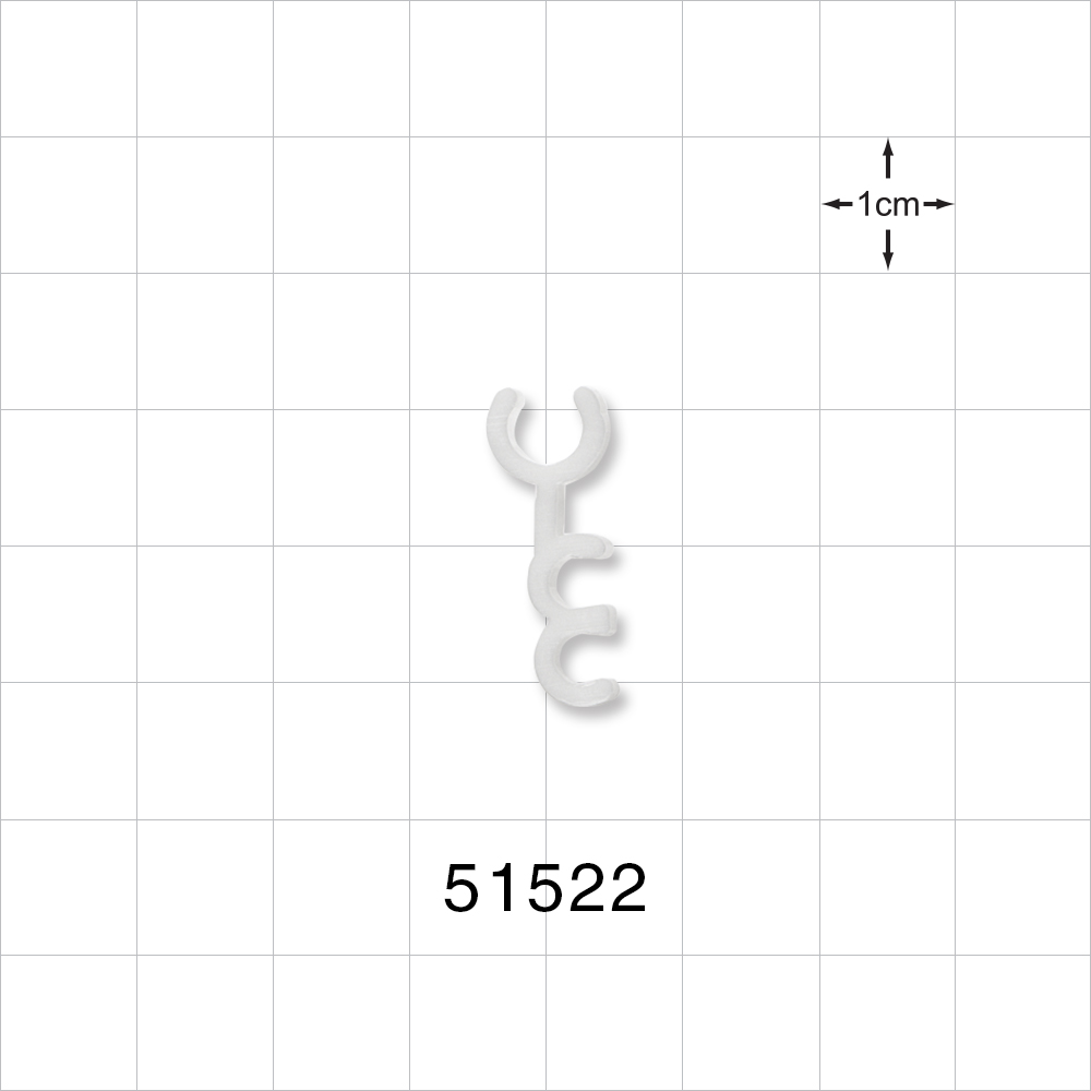 3-Channel Multi-Cavity Clip, White