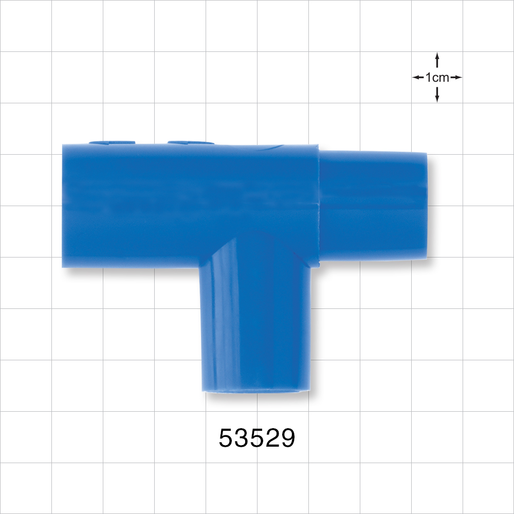 T Connector, Reducer, Blue