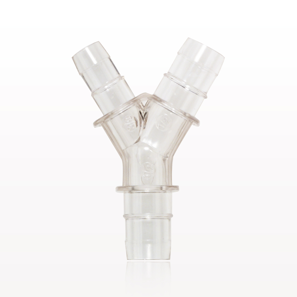 Y Connector, Reducer, Barbed, Clear