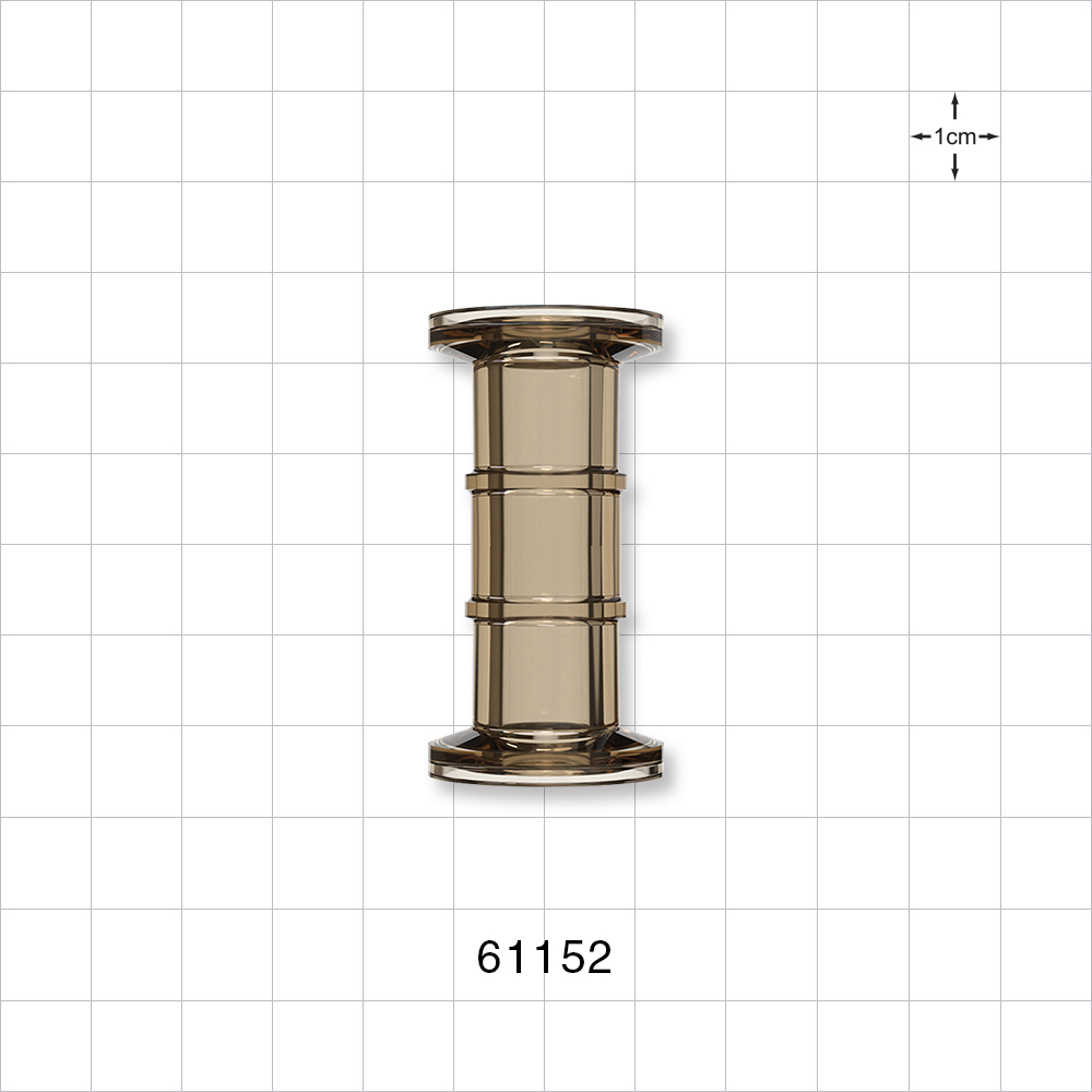 Double-Sided Sanitary Flange, Amber