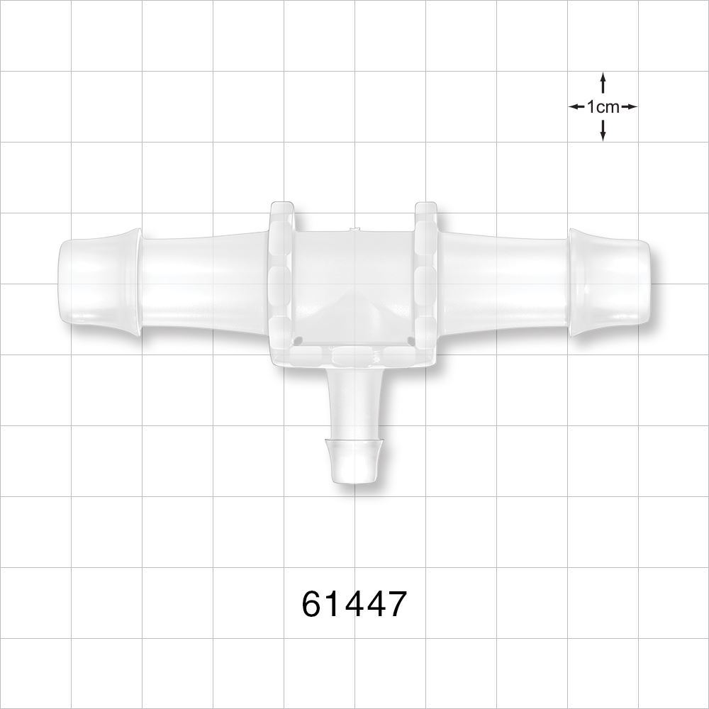 T Connector, Reducer, Barbed, Natural