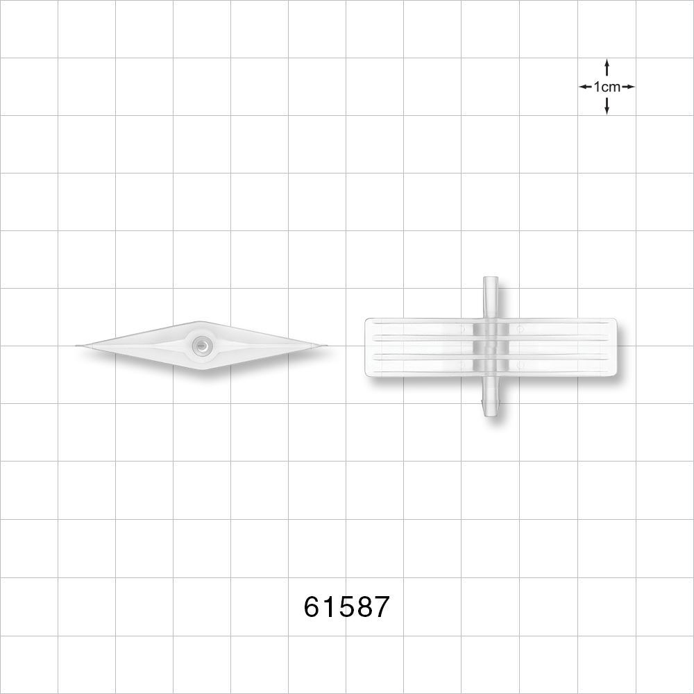 Boat Port, Barbed with Stem Port, Natural