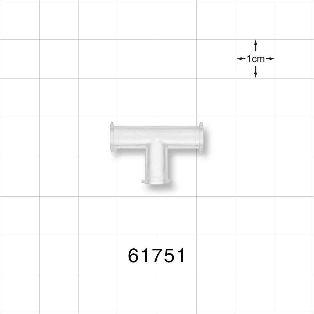 T Connector, Female Luer Locks, Natural