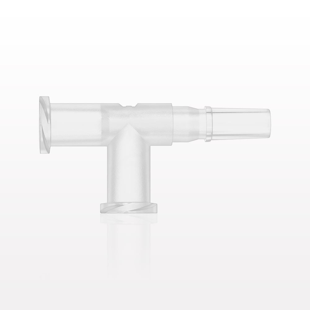 T Connector, Female Luer Lock, Male Luer Slips, Natural