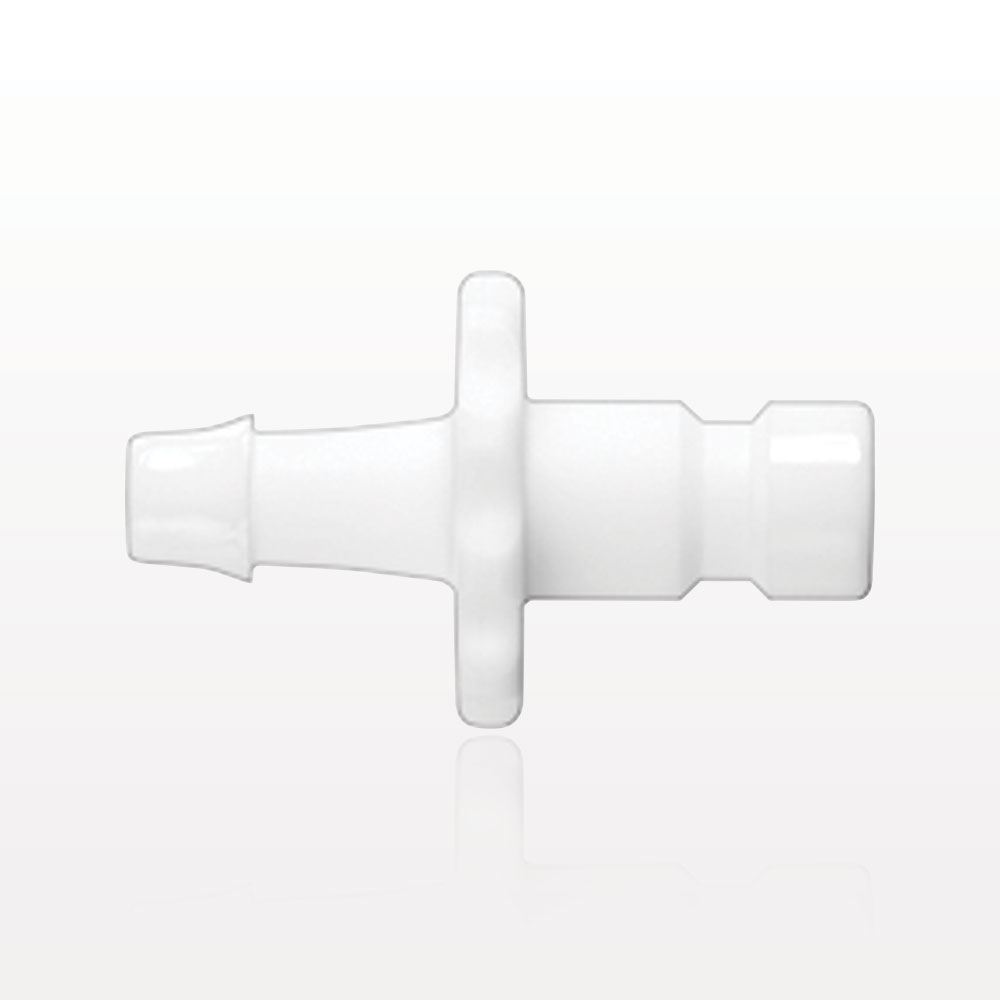 Bayonet Male Connector, Barbed, White